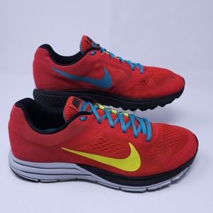 Nike Zoom Structure 17 Mens Sz 9 Running Shoe Sneakers Crimson Turquoise Yellow